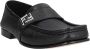 Fendi Zwarte Leren Loafers Stijlvolle Vierkante Neus Black Heren - Thumbnail 2