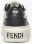 Fendi Zwarte leren sneakers met FF-applicatie Black Dames - Thumbnail 3