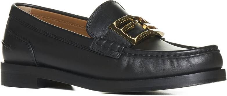 Fendi Zwarte Platte Schoenen Black Dames