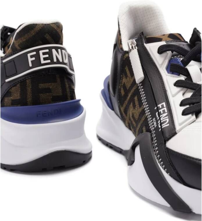 Fendi Zwarte Sneakers met Elastische Veters Multicolor Heren