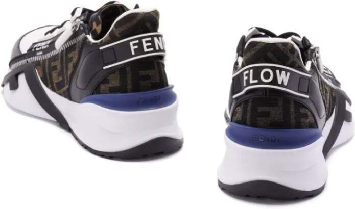 Fendi Zwarte Sneakers met Elastische Veters Multicolor Heren