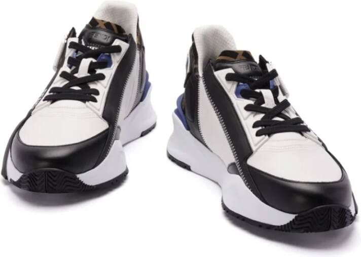 Fendi Zwarte Sneakers met Elastische Veters Multicolor Heren