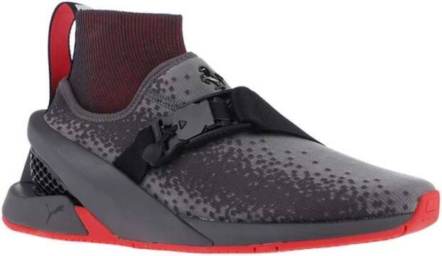 Ferrari Hoge sneakers met amandelvormige neus Black Heren