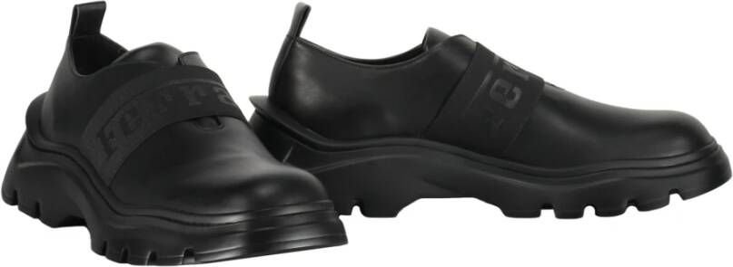 Ferrari Klassieke Leren Derby Schoenen Black Heren