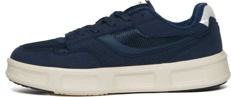 Fessura Blauwe stoffen en leren sneakers Blue Heren