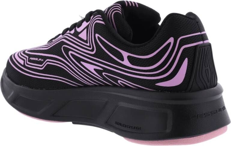 Fessura Dames Runflex 01 Sneaker Zwart Roze Black Dames