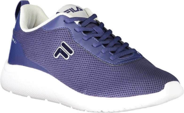 Fila Blauwe Sportieve Veterschoenen met Logo Print Blue Heren