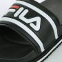 Fila Dames Sleehak Slippers Zwart Strepen Black Dames - Thumbnail 12