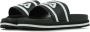 Fila Dames Sleehak Slippers Zwart Strepen Black Dames - Thumbnail 3