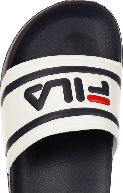 Fila Ergonomische Rubberen Slipper Wit Marineblauw White Heren