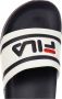 Fila Ergonomische Rubberen Slipper Wit Marineblauw White - Thumbnail 14