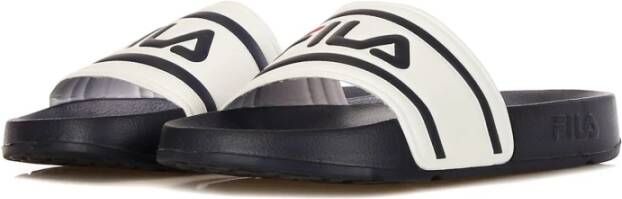 Fila Ergonomische Rubberen Slipper Wit Marineblauw White Heren