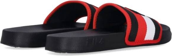 Fila Gestreepte Zwarte Heren Slippers Black Heren