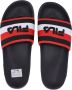 Fila Gestreepte Zwarte Heren Slippers Black Heren - Thumbnail 8