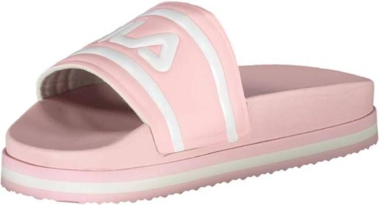 Fila Roze Sleehak Sandalen met Contrastdetails Pink Dames