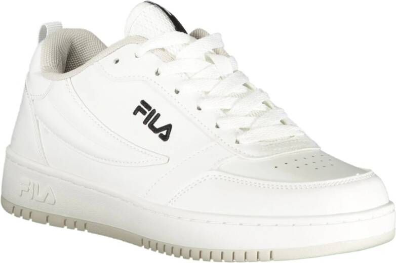 Fila Sportieve witte vetersneakers met borduurwerk White Dames