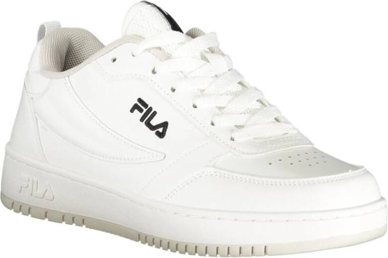 Fila Sportieve witte vetersneakers met borduurwerk White Dames