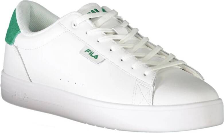 Fila Sportieve witte vetersneakers met groene details White Heren