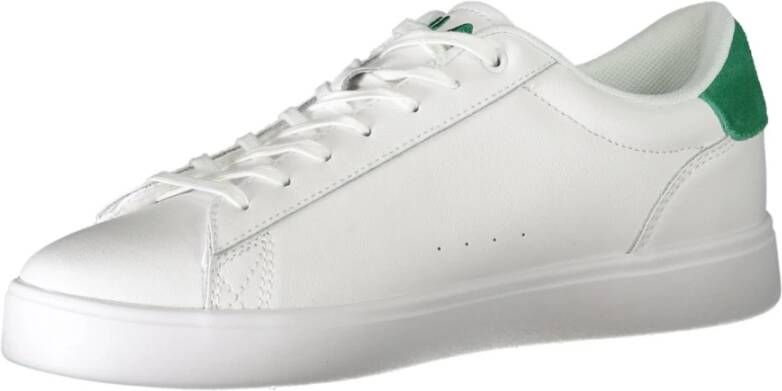 Fila Sportieve witte vetersneakers met groene details White Heren