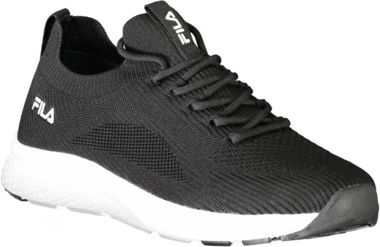 Fila Sportieve Zwarte Damessneakers Elastische Veters Black Dames