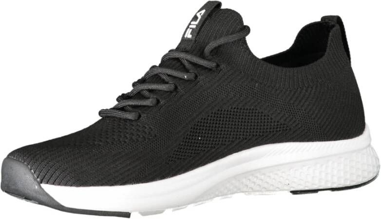 Fila Sportieve Zwarte Damessneakers Elastische Veters Black Dames