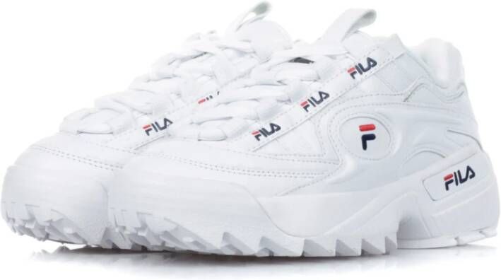 Fila Wit Rood Lage Top Dames Sneakers White Unisex