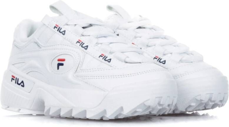 Fila Wit Rood Lage Top Dames Sneakers White Unisex