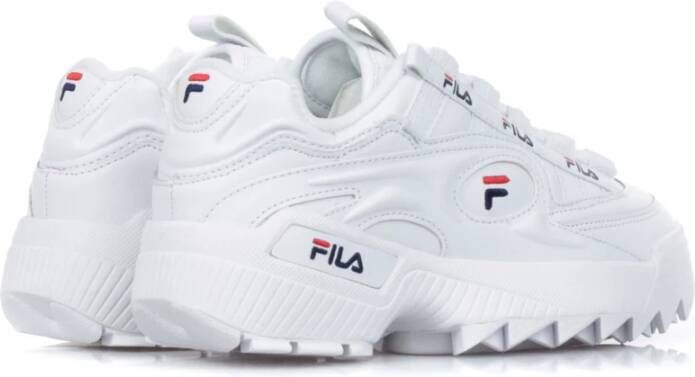 Fila Wit Rood Lage Top Dames Sneakers White Unisex