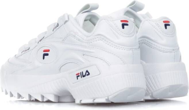 Fila Wit Rood Lage Top Dames Sneakers White Unisex