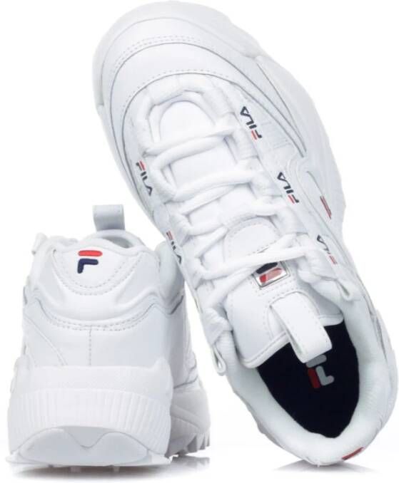 Fila Wit Rood Lage Top Dames Sneakers White Unisex