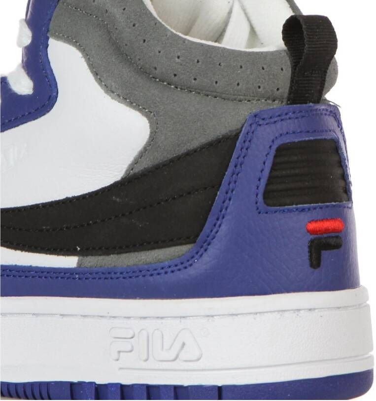 Fila Witte Mid Sneaker met Geborduurd Logo Blue Heren