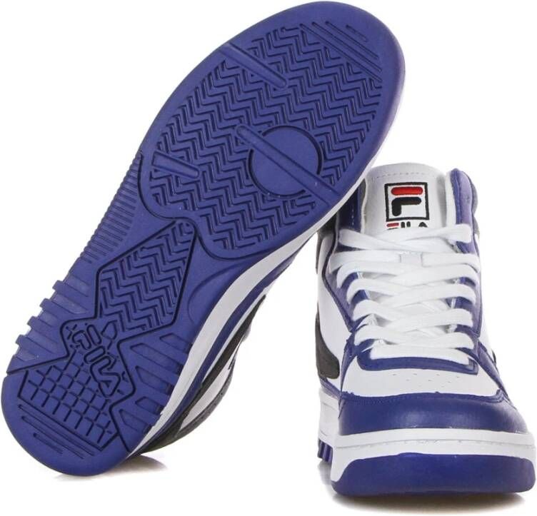 Fila Witte Mid Sneaker met Geborduurd Logo Blue Heren