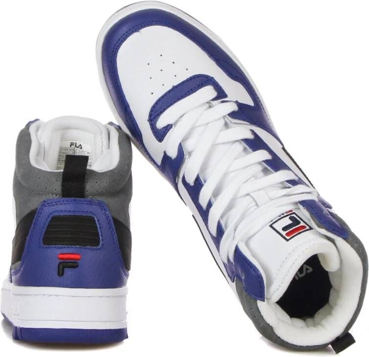 Fila Witte Mid Sneaker met Geborduurd Logo Blue Heren