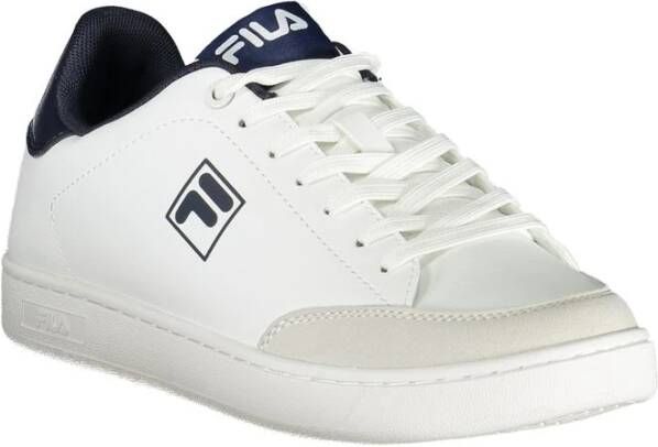 Fila Witte Polyester Sportsneaker Blauwe Details White Heren