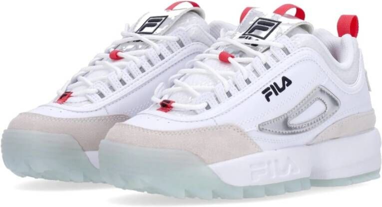 Fila Wit Zilver Lage Sneaker met Versteviging White Heren