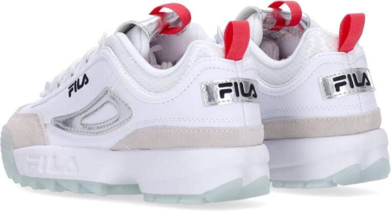 Fila Wit Zilver Lage Sneaker met Versteviging White Heren