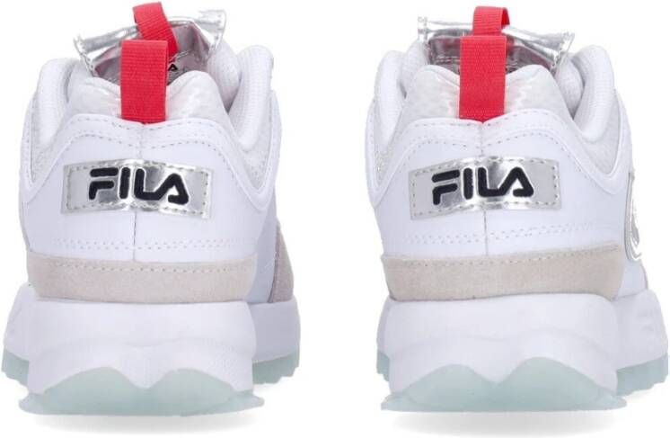 Fila Wit Zilver Lage Sneaker met Versteviging White Heren