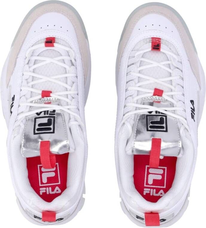 Fila Wit Zilver Lage Sneaker met Versteviging White Heren