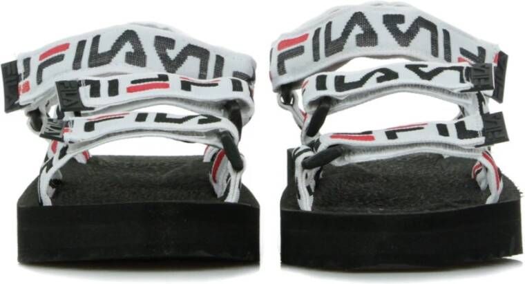 Fila Zwarte Logo Sandaal Dames Slippers Black Dames