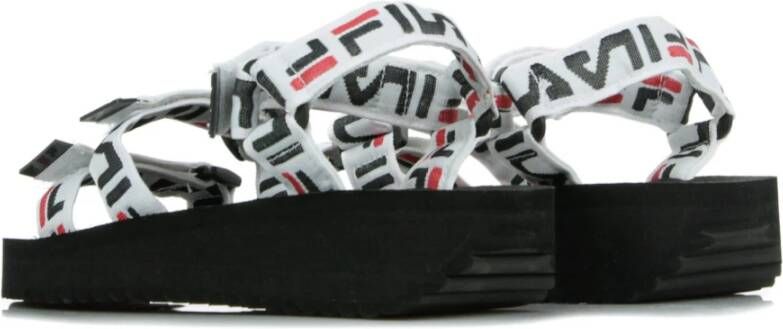 Fila Zwarte Logo Sandaal Dames Slippers Black Dames