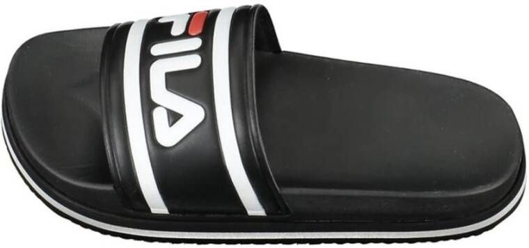 Fila Zwarte wigslippers met logodetail Black Dames