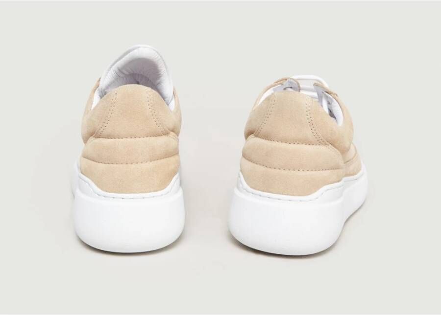 Filling Pieces Beige Suède Sleehak Sneakers Beige Dames