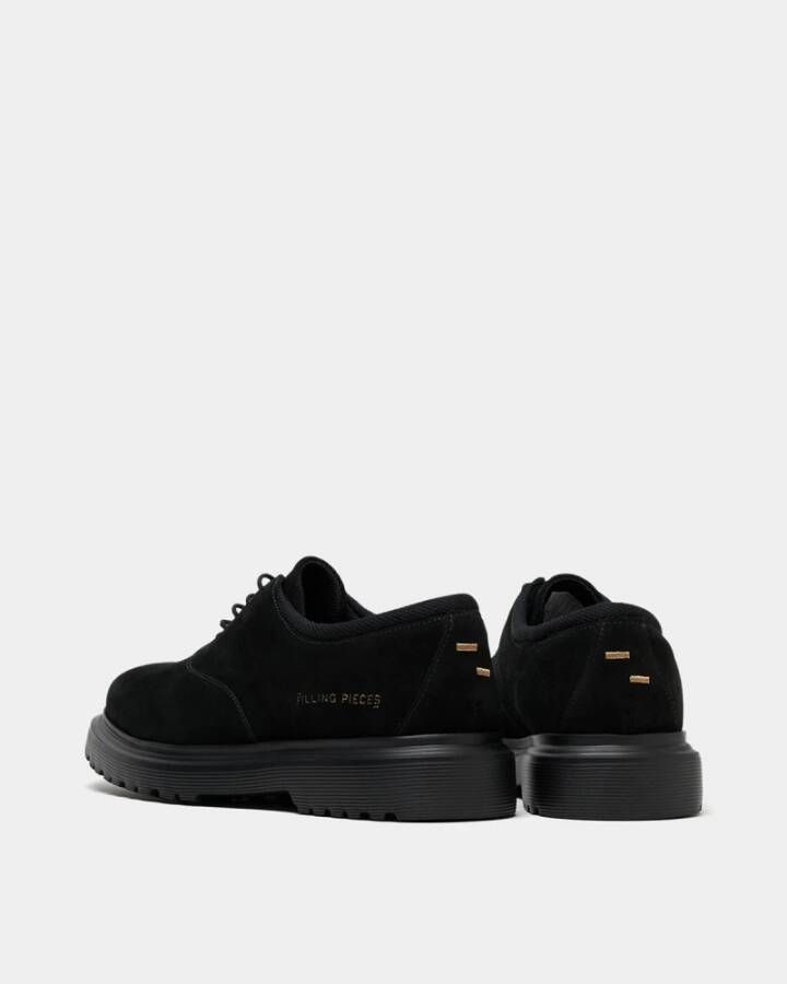 Filling Pieces Derby Suede Black Heren