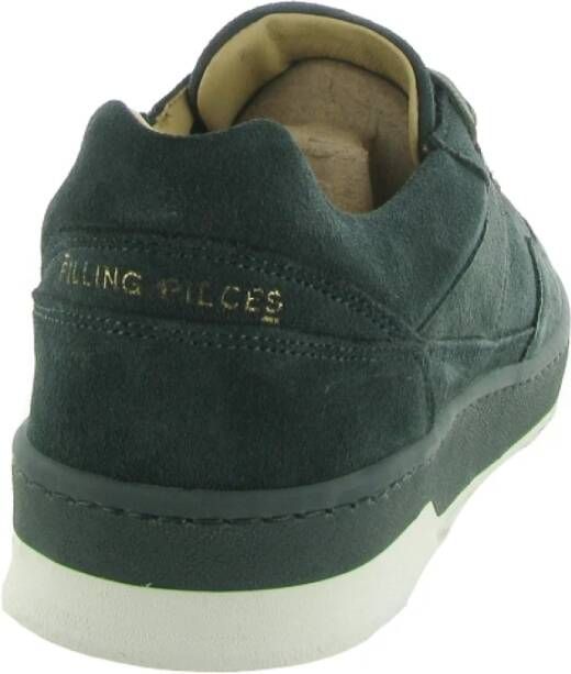 Filling Pieces Donkergroene Suède Lage Top Sneakers Green Heren