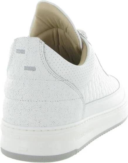 Filling Pieces Gewatteerde Lage Top Sneakers Wit White Heren