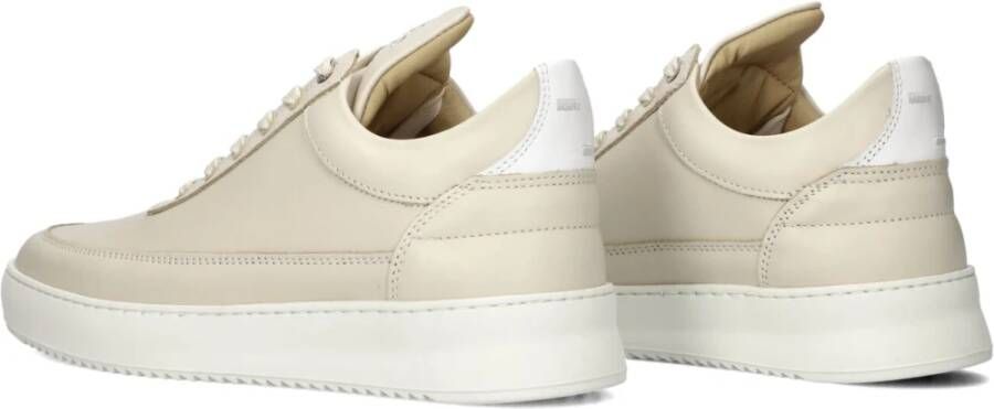 Filling Pieces Lage Top Org Sue Sneakers Beige Dames