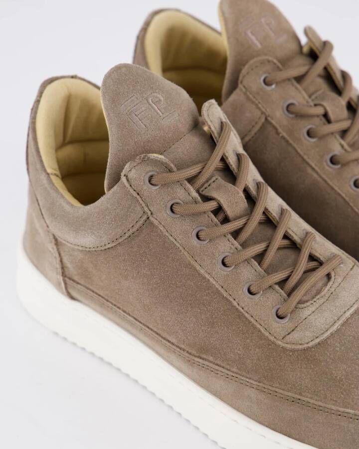 Filling Pieces Lage Top Suède Aarde Schoenen Beige Heren