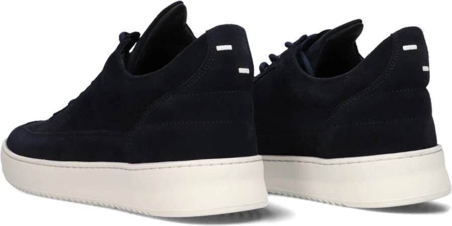 Filling Pieces Lage Top Suède Blauwe Sneakers Blue Dames