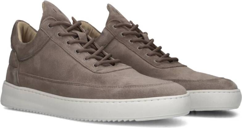 Filling Pieces Lage Top Suède Sneakers Bruin Brown Heren