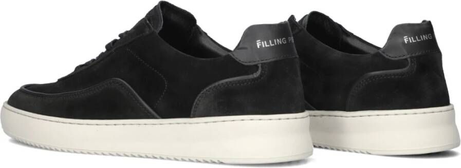 Filling Pieces Lage Top Suède Sneakers Zwart Black Heren